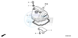 CRF150RC drawing CYLINDER HEAD COVER