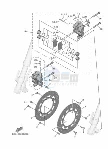 XP560D-A TMAX TECH MAX (B7M1) drawing FRONT BRAKE CALIPER