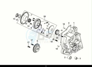 JET4 RX 50 (XE05W3-EU) (E5) (M1) drawing R CRANK CASE-OIL PUMP ASSY