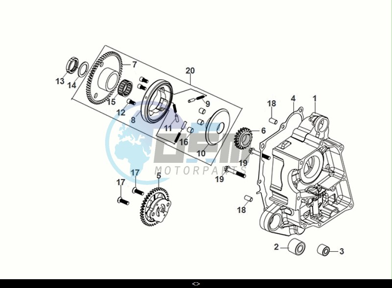 R CRANK CASE-OIL PUMP ASSY