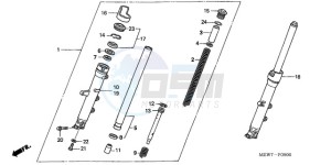 NT700VA UK - (E / MKH) drawing FRONT FORK