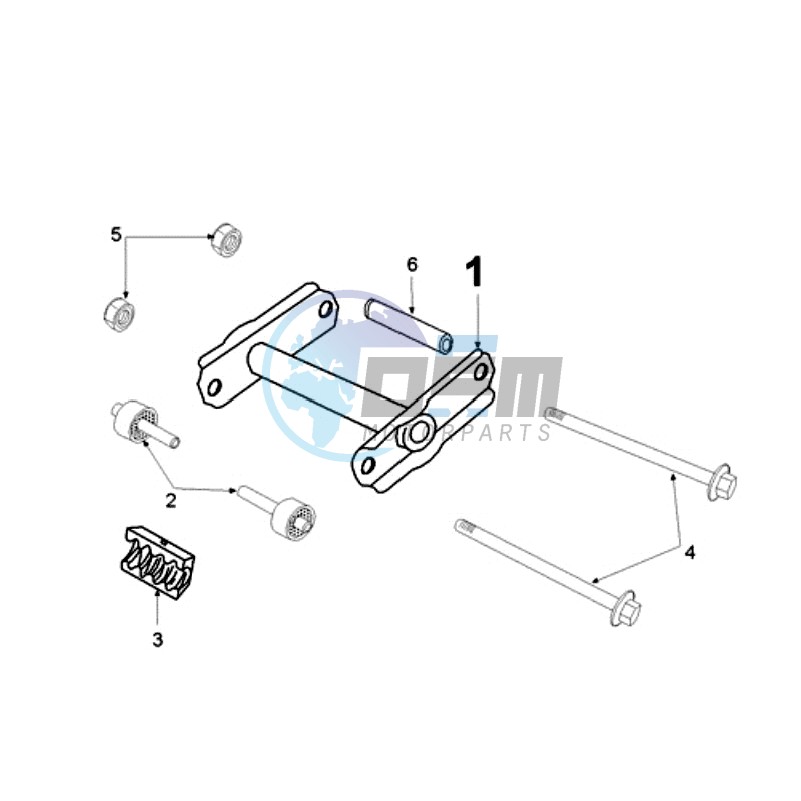 ENGINEMOUNT WITH SHORT MOUNT RUBBERS