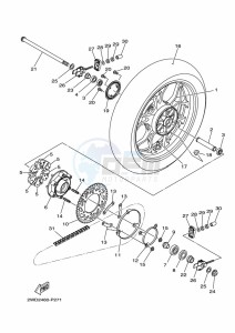 YZF320-A YZF-R3 (B7P1) drawing REAR WHEEL