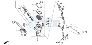 VFR800 drawing FR. BRAKE MASTER CYLINDER (VFR800)