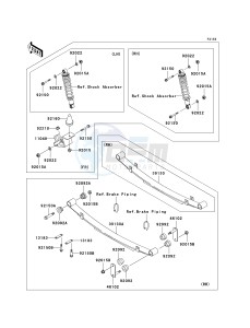 KAF 950 B [MULE 3010 DIESEL 4X4] (B1) [MULE 3010 DIESEL 4X4] drawing REAR SUSPENSION