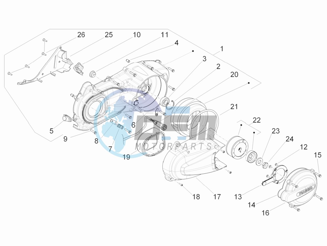 Crankcase cover - Crankcase cooling