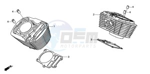 VTX1300S drawing CYLINDER