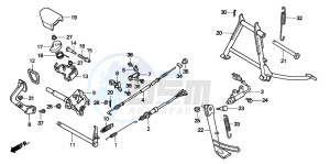 CN250 drawing STAND/BRAKE PEDAL