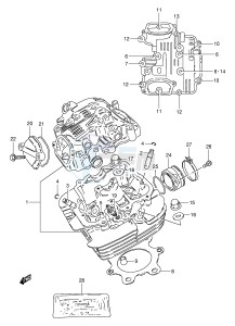 TU250X (E2) drawing CYLINDER HEAD