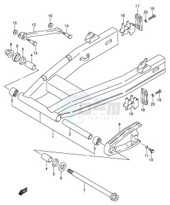 GSX750 (E4) drawing REAR SWINGING ARM