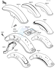 VN 750 A [VULCAN 750] (A2-A5) [VULCAN 750] drawing FENDERS