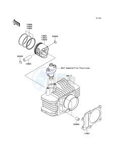 KLX110 KLX110A9F EU drawing Cylinder/Piston(s)