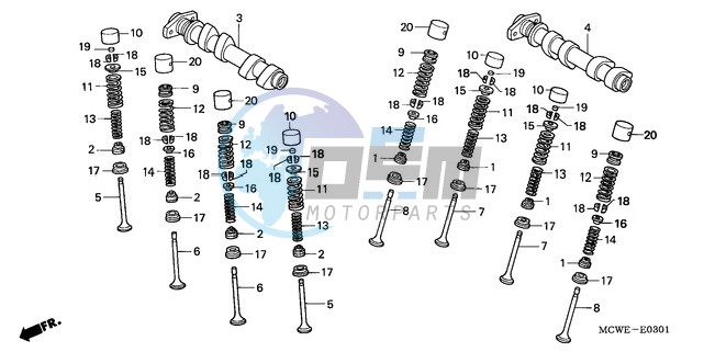 CAMSHAFT/VALVE (REAR)