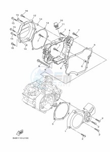 YZ85LW (B0G1) drawing CRANKCASE COVER