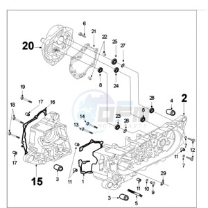 VIVA 3 L 50 4T drawing CRANKCASE