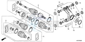 TRX420FA6F TRX420F Australia - (U) drawing REAR KNUCKLE/ REAR DRIVESHAFT