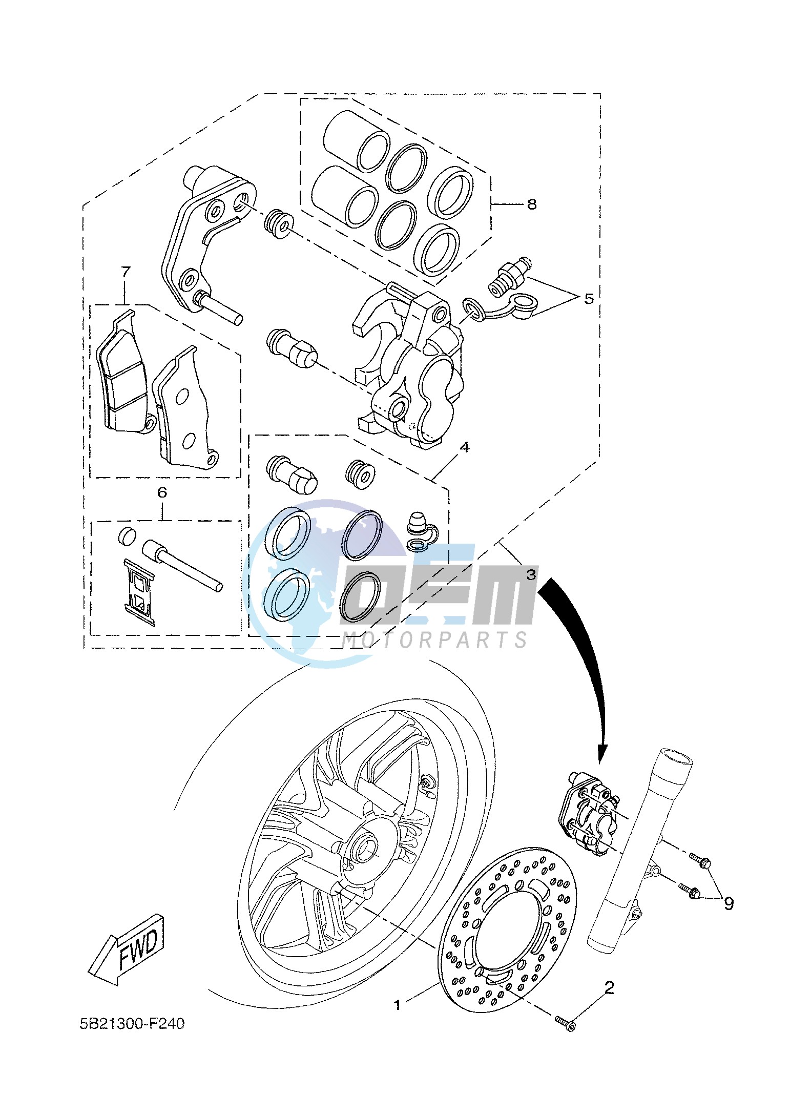 FRONT BRAKE CALIPER