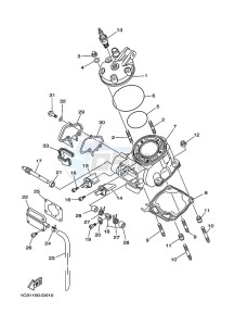 YZ125 (B0VB) drawing CYLINDER HEAD