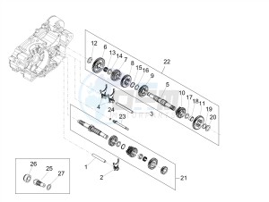 RX 125 E4 (EMEA) drawing Gear box - Gear assembly