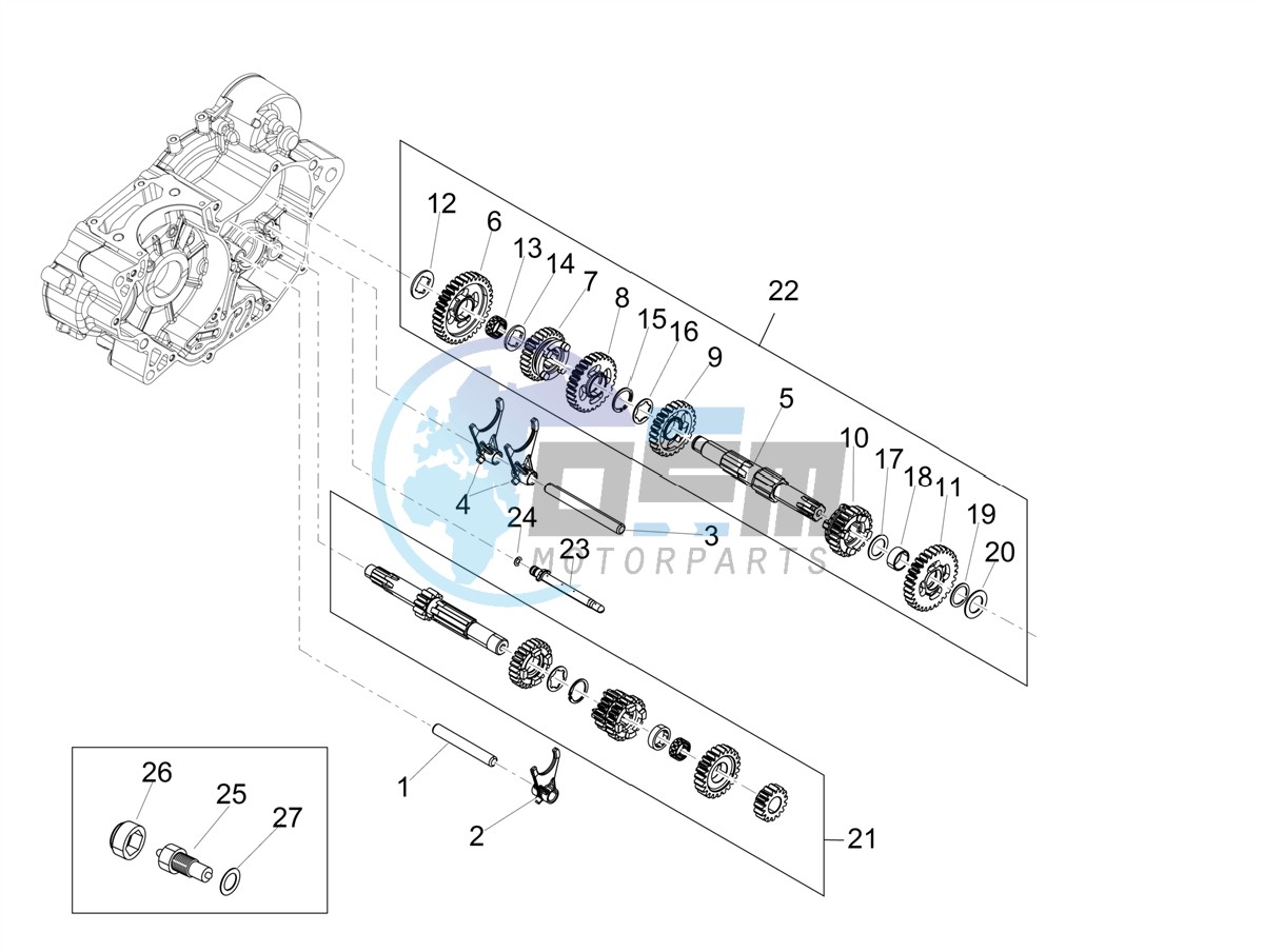 Gear box - Gear assembly