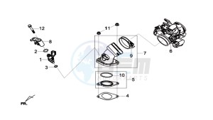 MAXSYM 600I ABS drawing INLET / FUEL INJECTOR / THROTTLE VALVE BODY