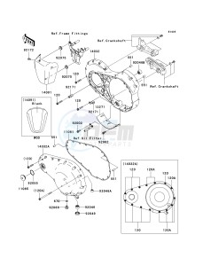 VN 2000 G [VULCAN 2000] (8F-9F) G8F drawing LEFT ENGINE COVER-- S- -