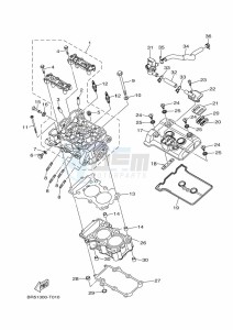 MT-03 MTN320-A (B6W6) drawing CYLINDER HEAD