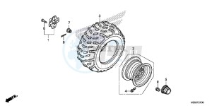 TRX250TMG TRX420 Europe Direct - (ED) drawing REAR WHEEL