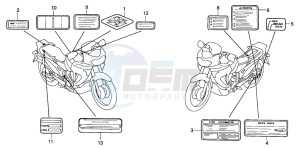 XL650V TRANSALP drawing CAUTION LABEL