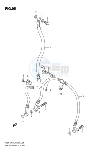 GSF1250 (E21) Bandit drawing FRONT BRAKE HOSE (GSF1250L1 E21)