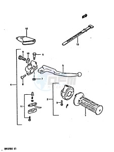 DR125S (E2) drawing RIONT HANOLE SMITCH (E2, E4, E6, E15, E18, E21, E24)