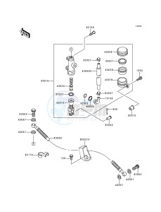 ZX 900 B [NINJA ZX-9R] (B4) [NINJA ZX-9R] drawing REAR MASTER CYLINDER