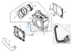 HD 125 EVO drawing CYLINDER MET PISTON / CYLINDER GASKETS TOP AND BOTTOM