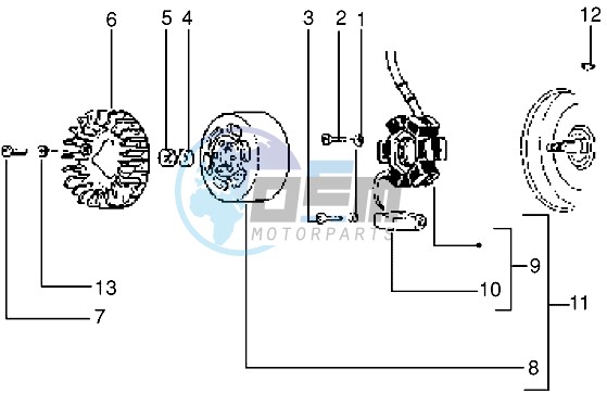 Flywheel magneto