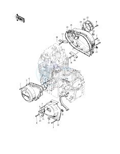 KZ 400 A (A1-A2) drawing ENGINE COVERS