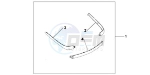 GL18009 Australia - (U / AB NAV) drawing CHROME TRUNK MOUL