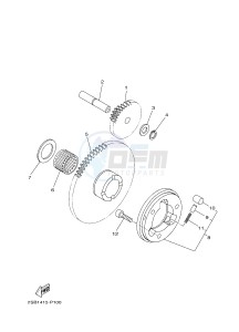 YS125-5C YS125 (BT41) drawing STARTER CLUTCH