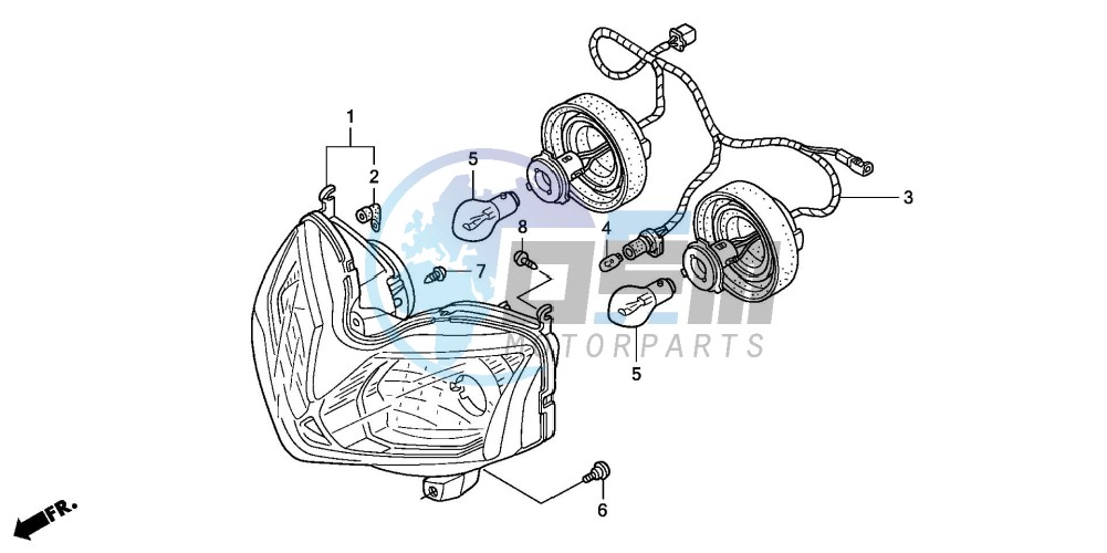 HEADLIGHT (CBR125R/RS/RW5/RW6/RW8)