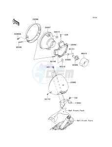 VN 1700 C [VULVAN 1700 NOMAD] (9FA) C9FA drawing HEADLIGHT-- S- -