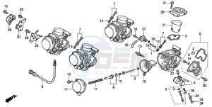 CBR600F drawing CARBURETOR (COMPONENT PARTS)