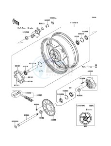 Z1000 ZR1000DDFA FR GB XX (EU ME A(FRICA) drawing Rear Hub