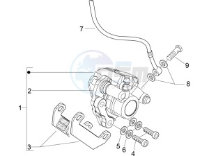 LX 50 2T 25 Kmh NL drawing Brakes pipes - Calipers