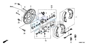 TRX250TEB drawing FRONT BRAKE PANEL