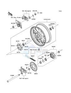 ZZR1400_ABS ZX1400D9F FR GB XX (EU ME A(FRICA) drawing Rear Hub