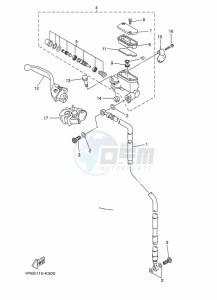 YZ125 (B4XE) drawing FRONT MASTER CYLINDER