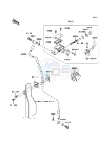 KX250F KX250T8F EU drawing Front Master Cylinder