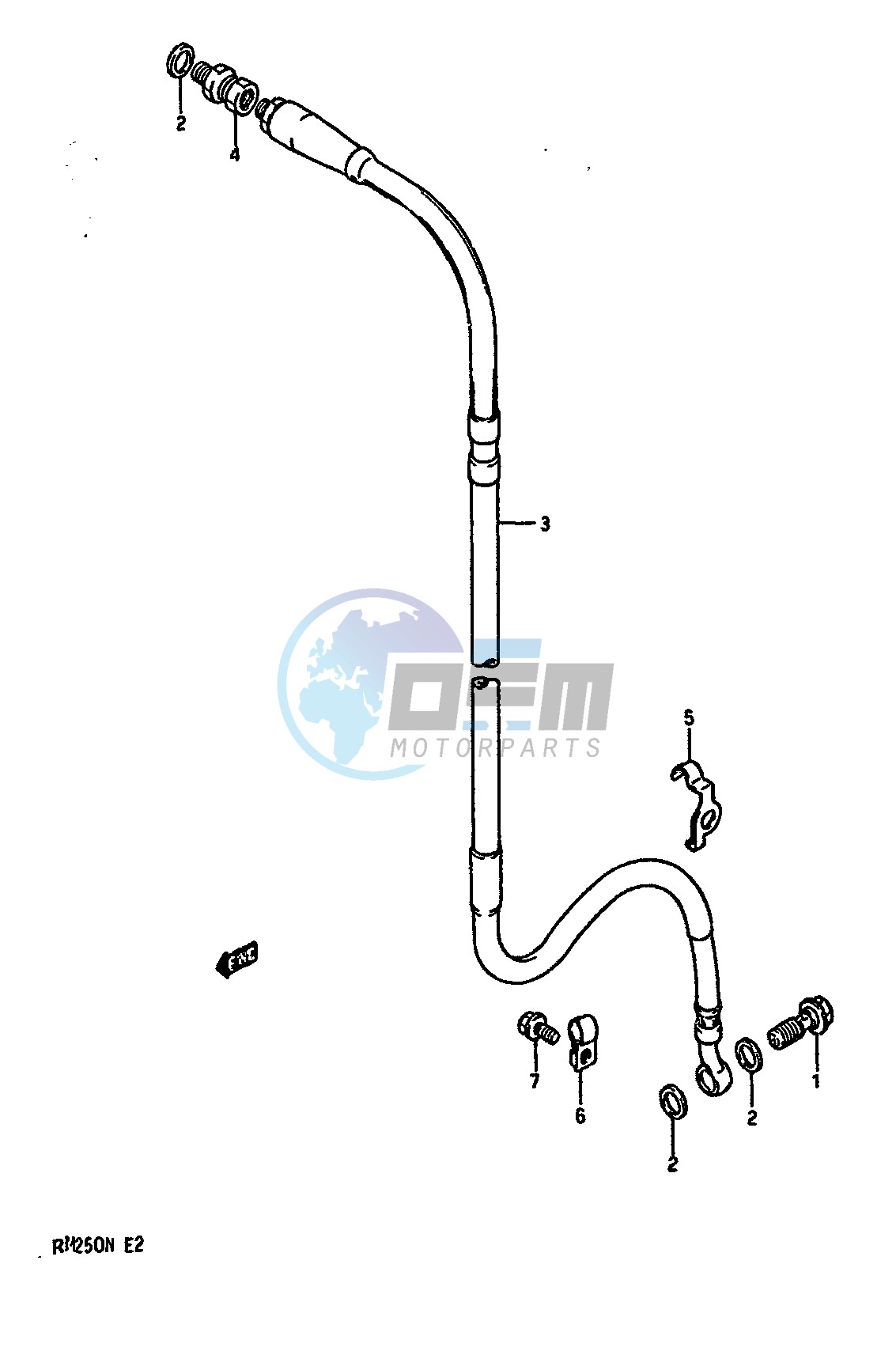 FRONT BRAKE HOSE (MODEL K L M)