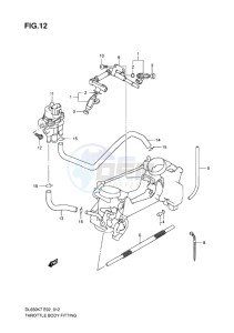 DL650 ABS V-STROM EU-UK drawing THROTTLE BODY FITTING