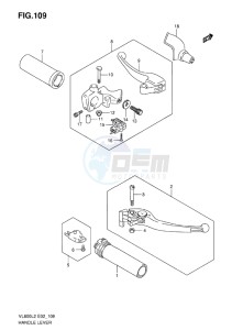 VL800 INTRUDER EU drawing HANDLE LEVER