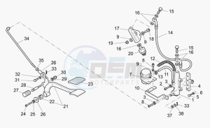 California 1100 Vintage Classic-Touring drawing Rear master cylinder